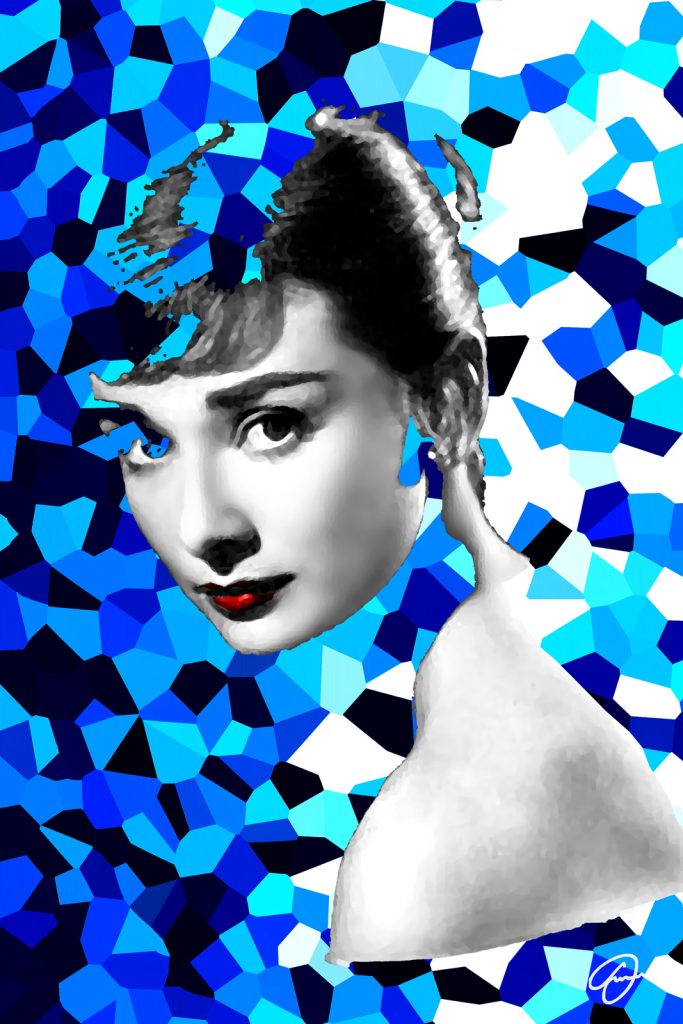 Audrey Sapphires artwork by Fabio Dal Boni – elegant sapphire-blue inspired seascape