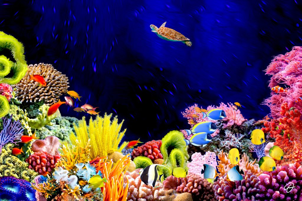 Deep Magic artwork by Fabio Dal Boni – underwater vision of beauty hidden from normal eyes