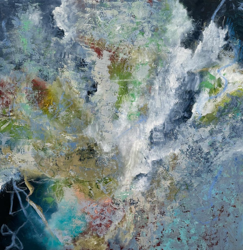 Moss abstract artwork by Sharon Grimes